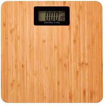 Báscula de Baño CMP IBERICA de Bambú Natural con Precisión de 100 Gramos y Apagado Automático