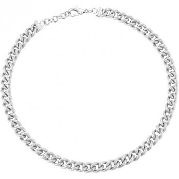 Collar de Hombre Police Crank de Acero Plateado 50cm