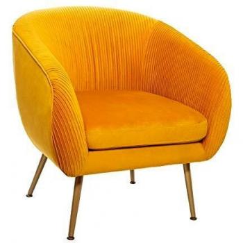 Sillón Solaro de Terciopelo Ocre Atmosphera