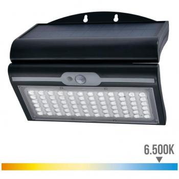 Aplique de Pared Solar con Sensor de Movimiento 6W Negro (6500K) - EDM