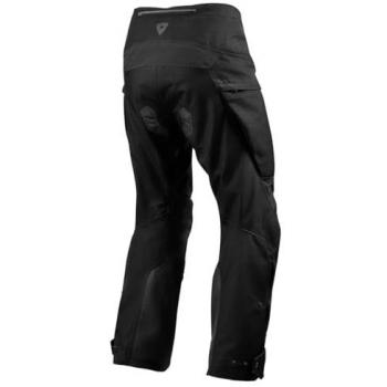 REV'IT! Pantalones de Moto Component H2O Negros - Pantalones textiles para motocicleta, impermeables, color negro, talla XL