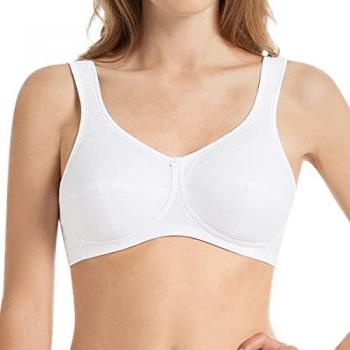 Anita Jana Comfort Support Bra - White Cotton - Size 50F