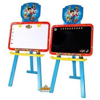 Paw Patrol – Pizarra Doble Patrulla Canina Azul - Pizarra y Pizarra Magnética Azul