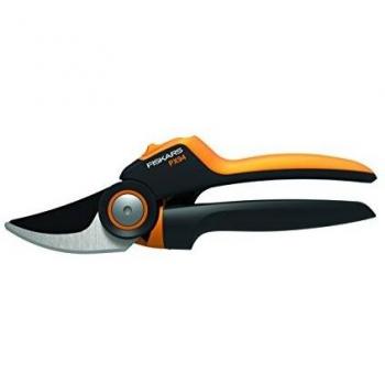 Fiskars Tijeras de podar, Cuchilla bypass y mango giratorio, Longitud: 22 cm, Negro/Naranja, 1023628