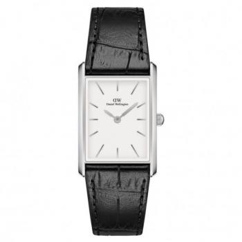 Reloj Daniel Wellington Bound Unisex de Acero Inoxidable con Correa de Cocodrilo Negra, Analogico y Cuartz 35x24mm