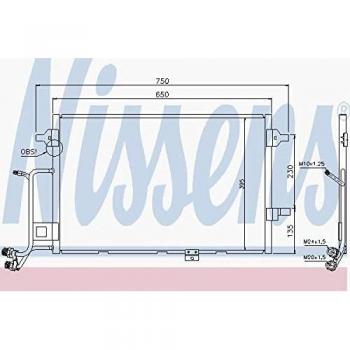 Condensador de aire acondicionado Nissens 94430, compatible con sistemas de aire acondicionado, alta eficiencia en refrigeración, diseño optimizado para un mejor flujo de aire, fabricado con materiales duraderos y resistentes a la corrosión