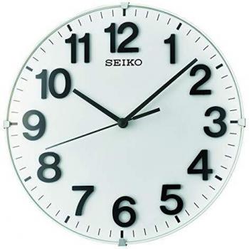 Reloj de pared Seiko QXA656W - Cuarzo, diseño moderno, segundos barridos, color blanco