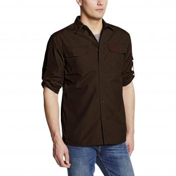 Fjällräven Singi Men's Long Sleeve Trekking Blouse - Dark Olive, Size Small