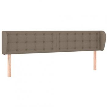 Cabecero de Tela Gris Taupe con Orejas 203x23x78/88 cm