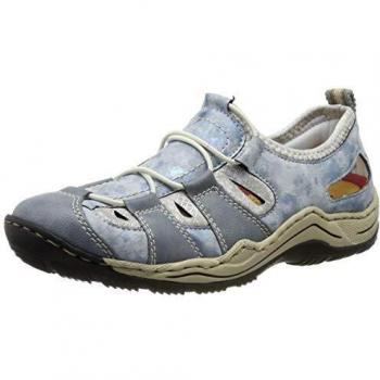 Rieker Women's L0561-12 Low-Top Sneakers, Blue