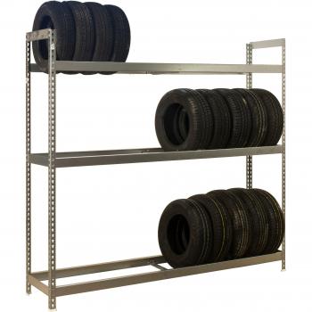 SimonRack Estantería para Neumáticos de Acero Galvanizado, 2000x1500x450 mm, Capacidad para 36 neumáticos, Soporte de 120 de Punto Flexión, 3 Niveles