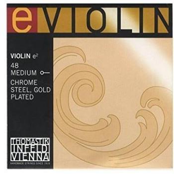 Thomastik Cuerda para violín 4/4 cuerda Mi especial acero cromo con dorado de 48 quilates, mediana - para experimentadores