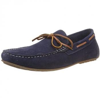 Hush Puppies Reuben Suede Navy Men's Boat Shoes
