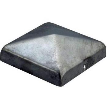 Tapón para Poste de Madera 70x70mm, Forma Plana, Galvanizado en Caliente (Paquete de 10)