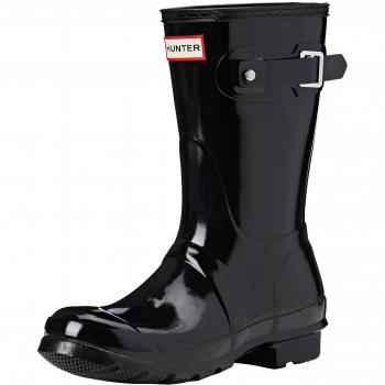 Hunter Women's Original Gloss Short Boot Black - Size: 8