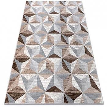 Alfombra Triángulos Beige/Gris 133x190 cm - Modelo Argent W6096