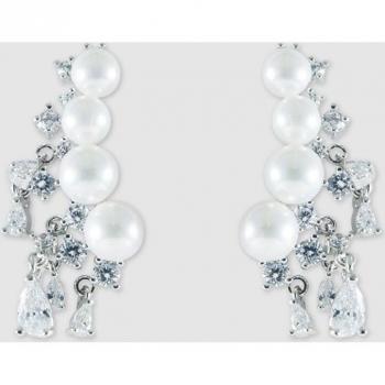 Pendientes Exclusivos Dada Burma Degrade Pearls con perlas, circonitas y baño de rodio