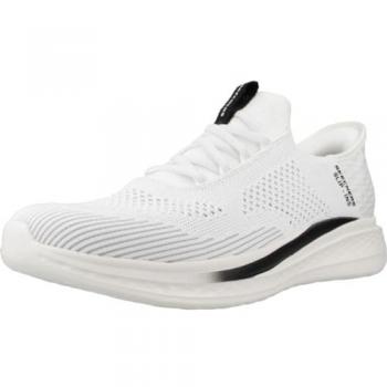 Zapatillas deportivas Slip On para hombre Skechers Slade, modelo 210810s, color blanco, con diseño Hands Free