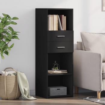 Armario negro de madera multicapa 40x42,5x124 cm
