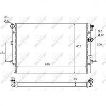 Radiador de refrigeración del motor NRF 58464, tipo de producto: radiador, características: diseño eficiente para la disipación del calor, fabricado con materiales de alta calidad para resistencia y durabilidad, compatible con múltiples modelos de ve