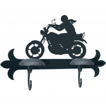 IMEX EL ZORRO El Zorro 11720-Percha Motorista, 290 mm, Hierro Forjado, Negro, 9x29x21.1 cm