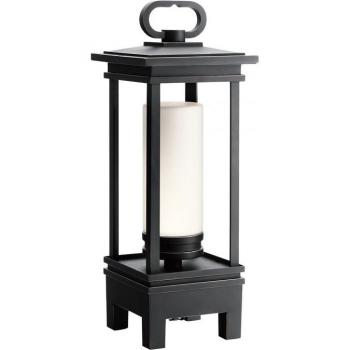 Farol de jardín con Bluetooth de bronce frotado South Hope 18.5, linterna portátil para exteriores con altavoz Bluetooth, led integrado, enchufe para el Reino Unido, clasificación IP44