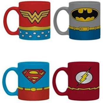 Conjunto de Tazas DC Comics Uniforms para Coleccionistas
