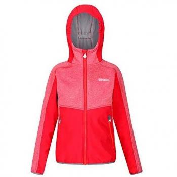 Regatta Bracknell II-Chaqueta Softshell De Tejido Elástico Y con Capucha Soft Shell, Niñas, Coral Blush/Coral Blush, 14 yr