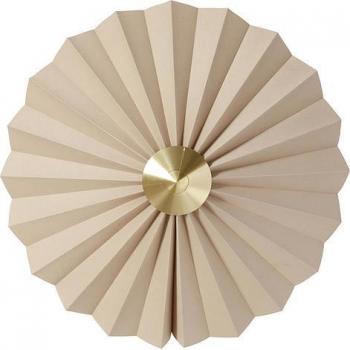 Aplique de pared Pliss en algodón y hierro beige - Hübsch