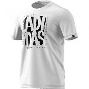 adidas M Stmp T Camiseta, Hombre, Blanco/Negro, L