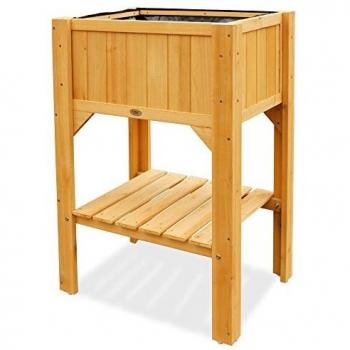 Hortaliza Compacta Habau con Estante, 89 x 60 x 45 cm, Marrón/Natural