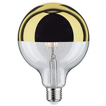 Bombilla LED E27 G125 6,5W Espejo de Cabeza Oro 2700K Regulable