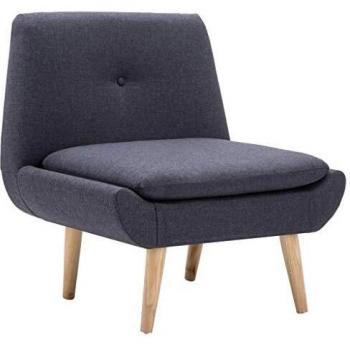 vidaXL Butaca Tapizada Tela 73x66x77cm Gris Oscura Mobiliario Decoración Hogar