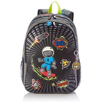 TOTTO Morral Cool Patch L Mochila, Niños, Negro