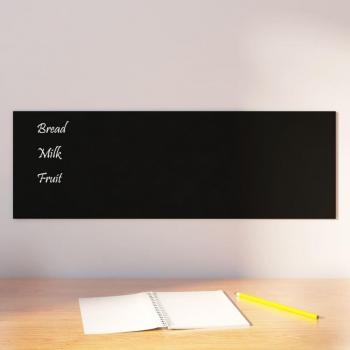 Pizarra magnética de pared negra 60x20 cm de vidrio templado