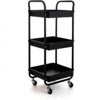 Carrito Verdulero Garbo Quid 3 Cestas Negro 77X34,5X29,5 Cm