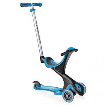 Globber - GO•UP DELUXE - Patinete de 3 ruedas todo en uno con asiento para niños de 15m+ a 9 años + , Azul