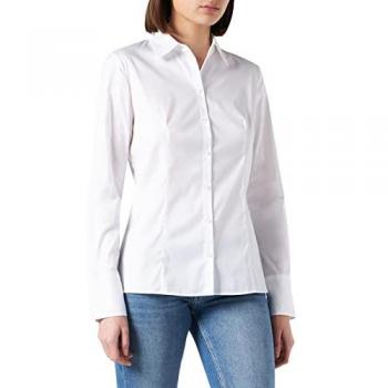HUGO Women's Fitted Blouse in White, Size 40