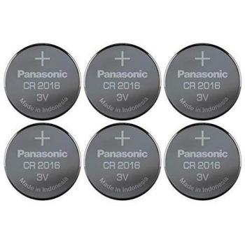 Panasonic 2583 CR 2016 Lithium Button Cell Battery - Pack of 6
