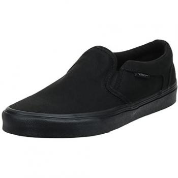 Vans Men's Asher Black Canvas Trainers - Size 7 UK / 40.5 EU