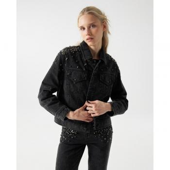 Cazadora vaquera de mujer Salsa Jeans con pedrería y Chino de lino slim fit Salsa Jeans