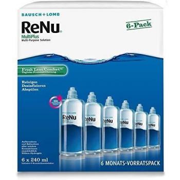 Renu MultiPlus, Solución combinada para lentes de contacto, pack de 6 x 240 ml
