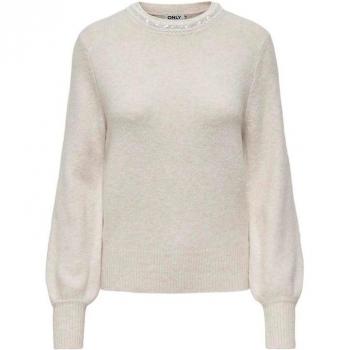Jersey Textil Lifestyle marca Only modelo 15323962-Stone para mujer en color beig, estilo embellish ex pumice stone