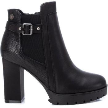 Botines Refresh 170443 para mujer en color negro con cierre de cremallera y tacón de 10 cm