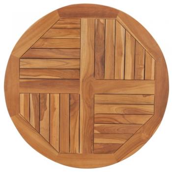 vidaXL Solid Teak Wood Round Table Top 80 cm, 2.5 cm Thickness
