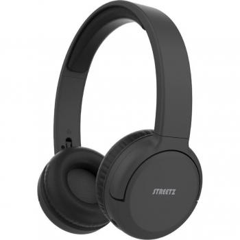 Auriculares Bluetooth Streetz BT210 - Inalámbricos y alámbricos, 20 horas de autonomía, color negro