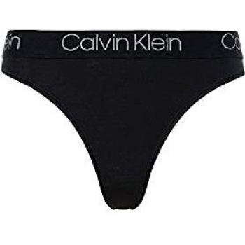 Calvin Klein Cuerpo Alta Pierna Tanga, Negro XL Negro