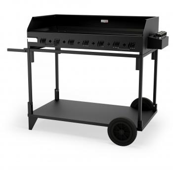 Plancha de gas Le Marquier Pakita 4105 con carrito negro 10 kW - 105 x 55 cm