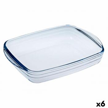 Molde Rectangular de Vidrio Transparente Ô Cuisine Ocuisine 28 x 20 x 5 cm (6 Unidades)