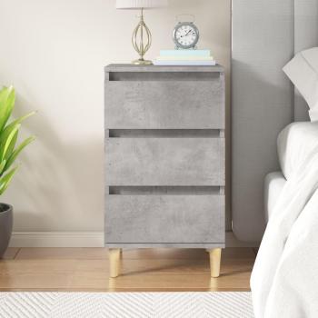 Mesita de noche madera contrachapada 40x35x70 cm en colores Blanco, Negro y Gris Hormigón, ideal para habitación, salón o estudio, con diseño moderno y funcional